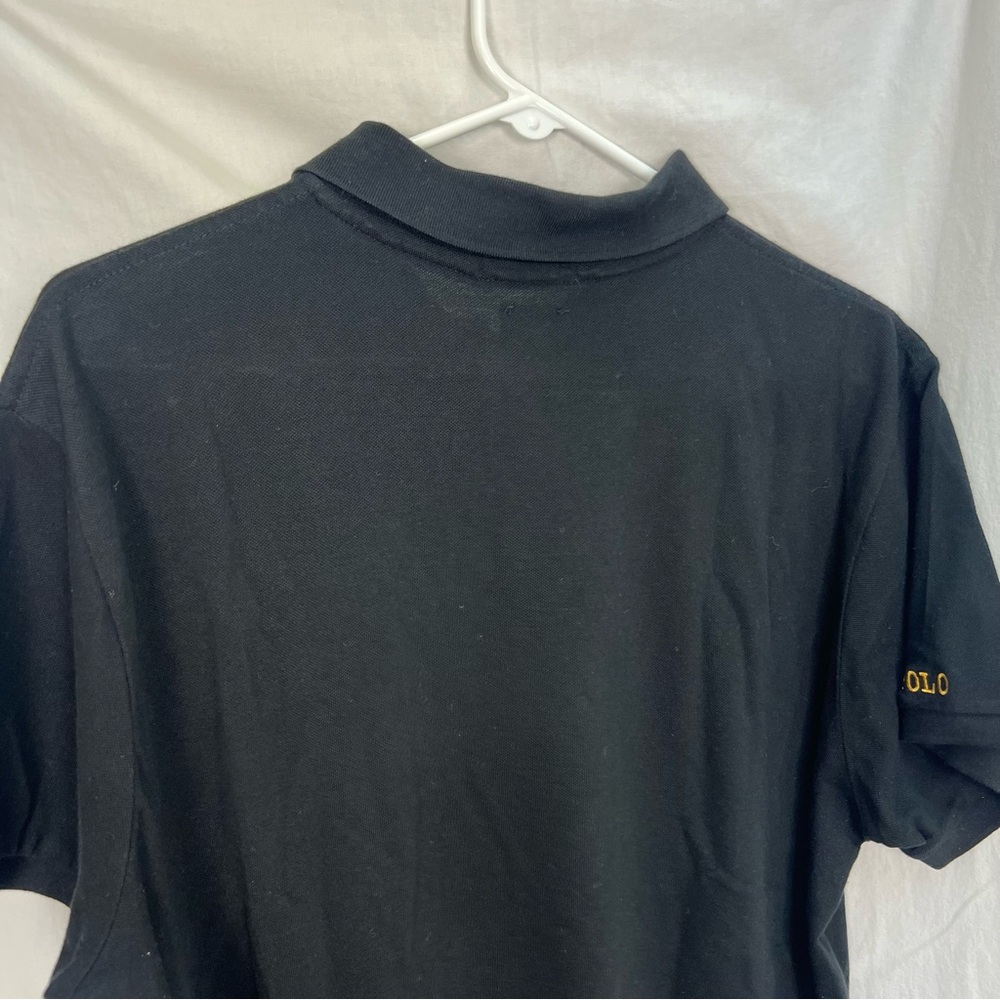 Polo Ralph Lauren black custom fit polo shirt with logo. - Picture 16 of 16